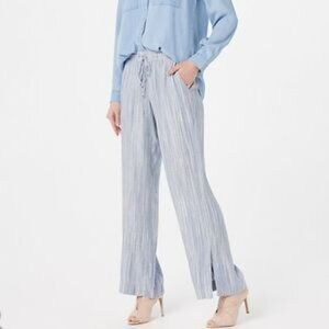 NWOT Side Stich Size XS Light Blue Wide Leg Pant with Side Slit